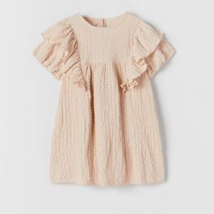 Zara textured ruffle dress 18-24 months